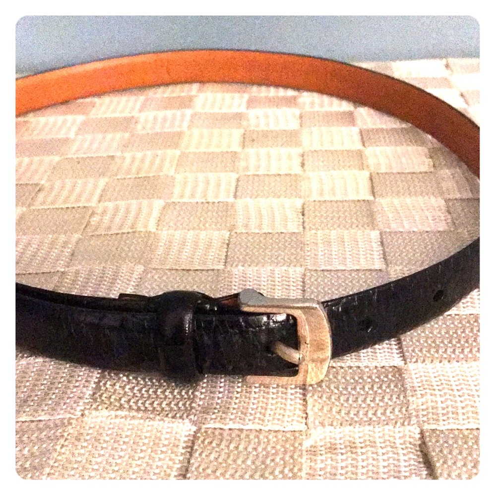 Lauren by Ralph Lauren Black Leather Belt
